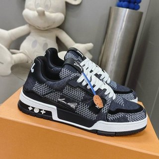 Louis Vuitton sneakers replica Damier denim logo Pharrell vux17475