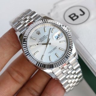 Rolex copy watch parody Datejust 41mm silver men's rom15044