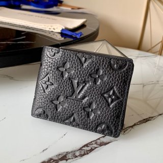 Louis Vuitton Wallet Replica Folding Wallet Black Monogram M69075