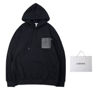Loewe Anagram Leather Patch Hoodie Replica H526Y25X15