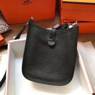 ☆Super popular☆Hermes Evelyn Mini 16 TPM Replica Noir Silver he26063