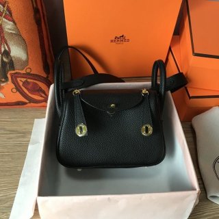 ☆Super popular☆Hermes Lindy Mini Verso replica Swift silver hardware he216075