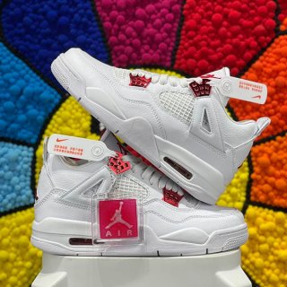 Nike Replica Air Jordan 4 Retro "Red Metallic" White/University Red CT8527112
