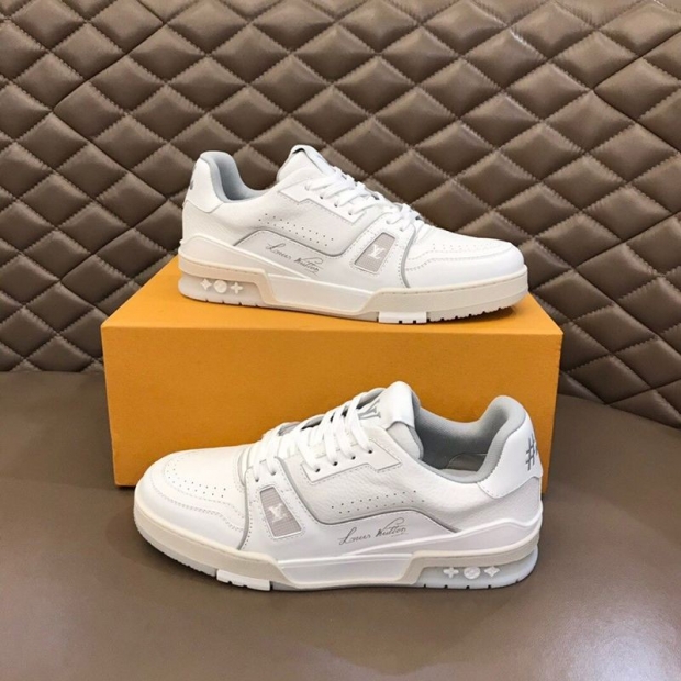 Love at first sight? ☆Louis Vuitton★LV Trainer Line Replica Sneakers White 1A8WB5