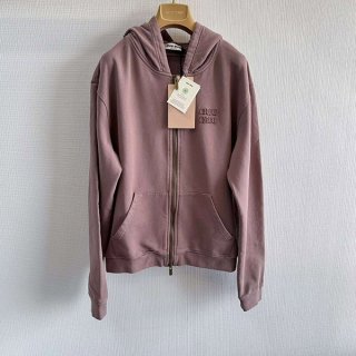 Miu Miu Garment Dyed Cotton Fleece Parka Replica MJL063