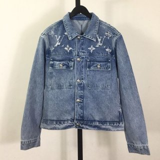 Stylish Men's Louis Vuitton Denim Trucker Jacket Replica 1AGINE