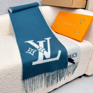Free shipping Louis Vuitton LV Smash Scarf Logo Wool M Muffler Fake M79393