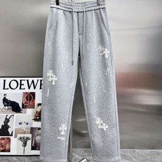 Attention ★ Chrome Hearts Cross Patch Casual Pants Replica Kus31251
