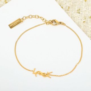 Cute ★ Saint Laurent Pink Fake Gold Necklace Shipping Included ★ Sai32121