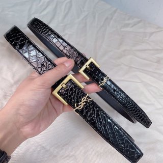 Sale New Saint Laurent Replica Monogram Narrow Belt 20/30mm SAR57005
