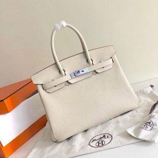 Hermes Birkin 25/30/35 Replica Cre Togo Handbag Silver Hardware erf45159
