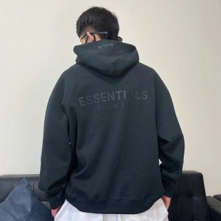 New Spring Essentials Hoodie Fear of God Black fiw36171
