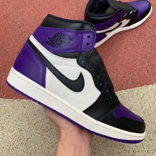 Hard to find Nike copy Air Jordan 1 Retro High OG Court Purple/Sail-Black 555088-501