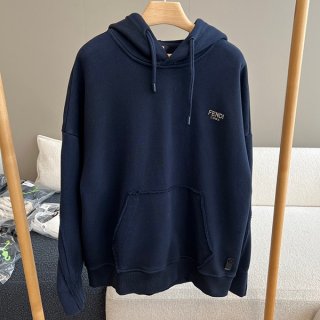 Cheap Fendi Logo Cotton Sweatshirt Hoodie Replica with Tracking fev36045