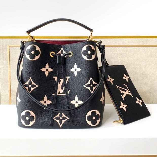 [Not available in Japan] Louis Vuitton NeoNoe MM Replica Bag ★ Bicolor Monogram Black Beige M45497