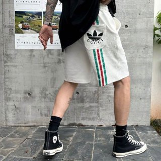 Extremely rare! Collaboration adidas x Gucci replica elastic viscose shorts 700480XKCIF9791