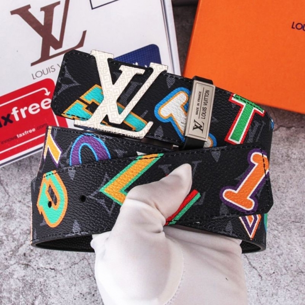 Rare color Louis Vuitton Santur LV Letters fake 40MM reversible belt vud33153