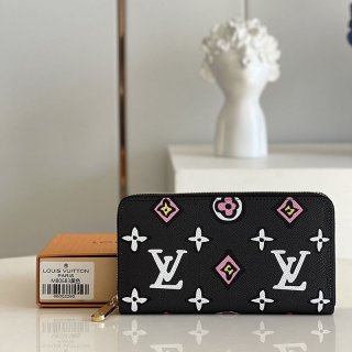 Love at first sight? Louis Vuitton Zippy Wallet Long Wallet Replica Monogram Black M80683