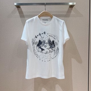 Extremely rare! Gift OK ★ Dior T-shirt copy cotton jersey & linen 243T09GE459X0859