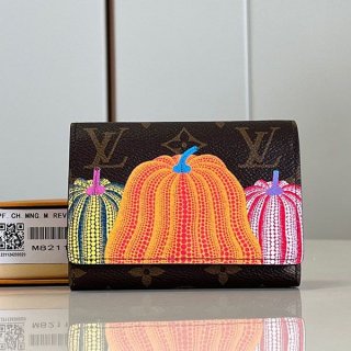 Very popular! Louis Vuitton x Yayoi Kusama folding wallet copy M82111