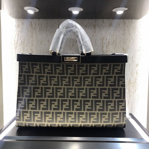 Very popular! Fendi Peekaboo replica X Tote FF canvas bag fez34622