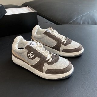 Chanel Brown and White Sneakers Replica [Popular Item] SHV15565