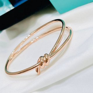 Battle for Tiffany Knot Double Row Hinge Bangle Replica Tic88834
