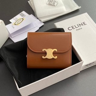 Recommended Celine replica small wallet Triomphe wallet olive Cez55329