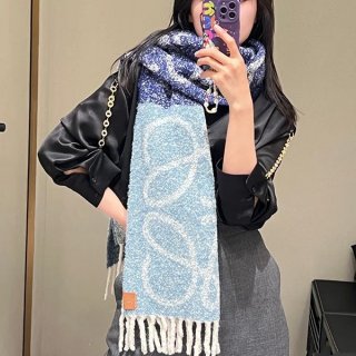 [New 2024AW] Loewe Anagram Scarf Replica Alpaca & Wool F811257X79