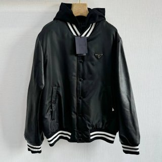 Stylish Prada Replica Oversized Re-Nylon Bomber Jacket puz50703