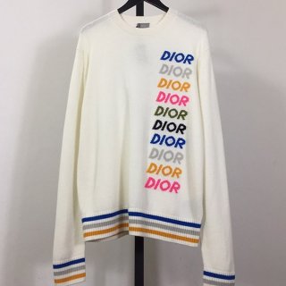 Dior sweater wool cashmere replica logo multicolor dec52656