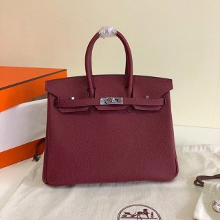 Treat yourself to a Hermes handbag Birkin 25/30/35 replica Rouge H Togo silver hardware erx26422