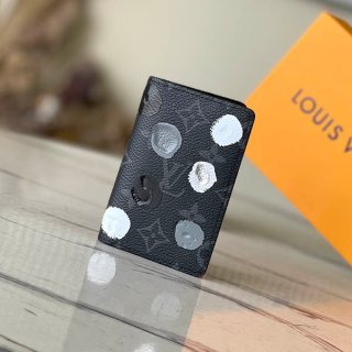 Immediate domestic delivery [Louis Vuitton] LV x Yayoi Kusama fake card case, easy to use M81928