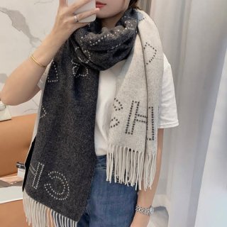 Rare Chanel scarf, cashmere, pink, fake shk00667