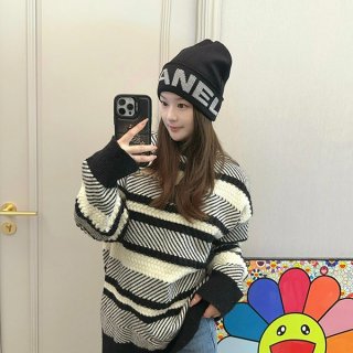 Classic Chanel Alphabet Knit Hat, Cheap, shg65795