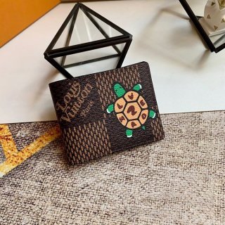 No.1 Popular Louis Vuitton Replica x NIGO Multiple Bi-fold Wallet Turtle N60396