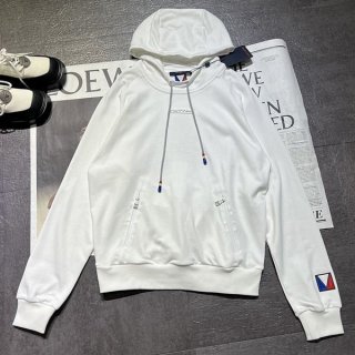 Classic Louis Vuitton Replica Signature Cotton Hoodie White vuc95585