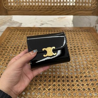 ★Celine★Small Flap Wallet Copy/ Patent Calfskin Cey80763