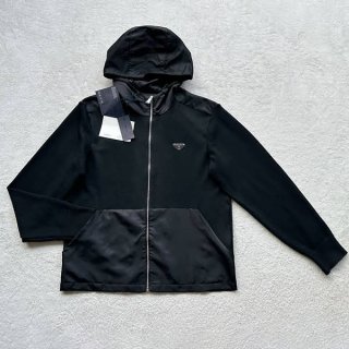 Prada Re Nylon Gabardine x Wool Jacket puk78187