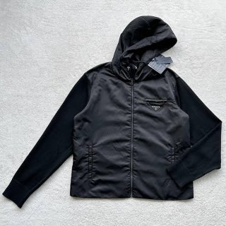 Reserved Prada Wool x Re Nylon Gabardine Hoodie Parody puz93889