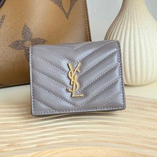 [Very convenient] Saint Laurent ☆ YSL logo origami mini wallet replica Sac48579