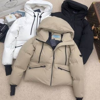 Very popular!! Prada Re-Nylon cropped down jacket replica in 3 colors pus53451
