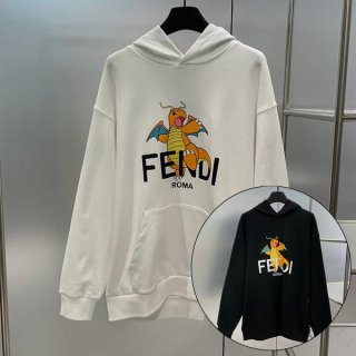 Free shipping Fendi x FRGMT x POKEMON★Dragonite sweatshirt replica 2 colors feu75205