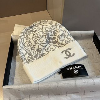 ☆Super popular☆【24K★Camellia design】Chanel knitted hat beanie replica AA9508