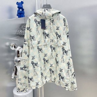 Secured Louis Vuitton Grade N Damier Print Hooded Anorak vug87989