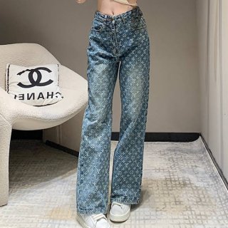 ☆Super popular☆Louis Vuitton replica AC Monogram denim pants vub66575