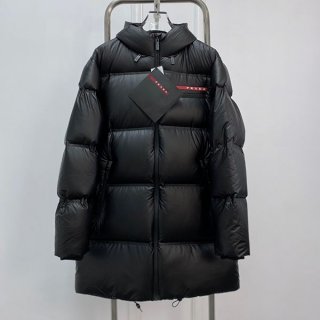 Rare Prada knockoff lightweight nylon hooded puffer jacket SGB574