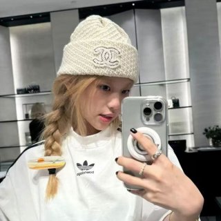 Attention ★ Chanel Coco Mark Replica Knit Hat Cej82282