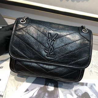 Very popular all over the world? Saint Laurent fake Niki Baby Crinkle Vintage Leather Sap90555