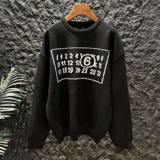Margiela MM6 Numeric Wool Sweater Replica SH0HL0016- M13042900J
